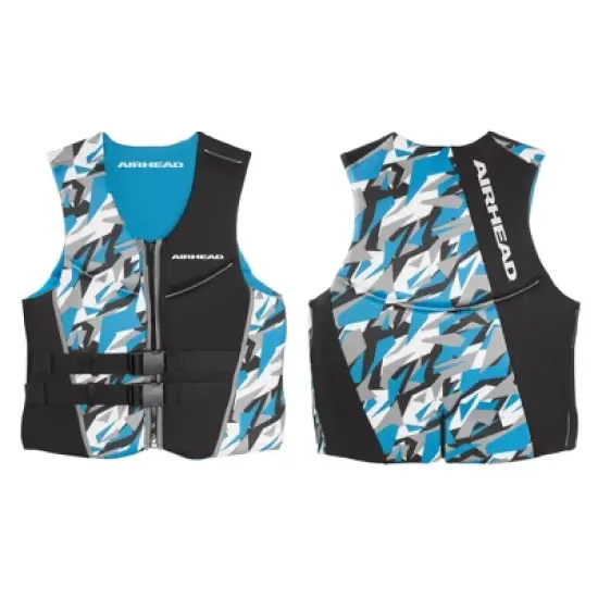 Airhead Men's Camo Cool Kwik Dry Neolite Flex Life Jacket Vest - Blue image {4}
