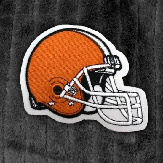 NFL Cleveland Browns Ribbed Silk Touch Robe: Polyester, Midweight, Front Tie image {2}
