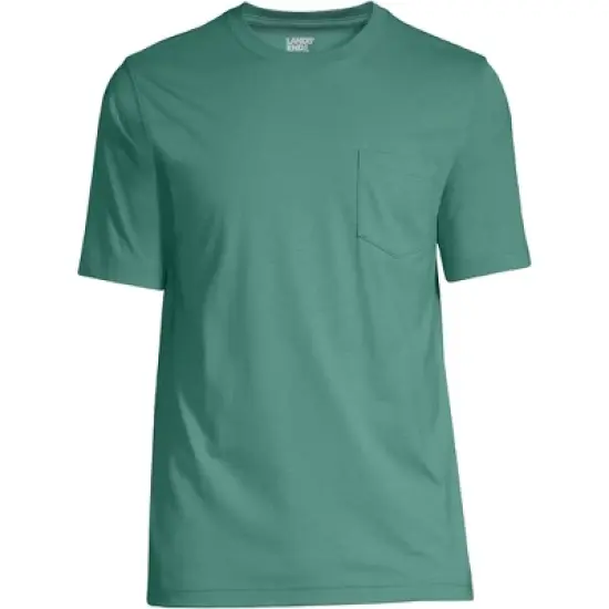 Lands' End Men's Super-T Short Sleeve T-Shirt with Pocket image {2}