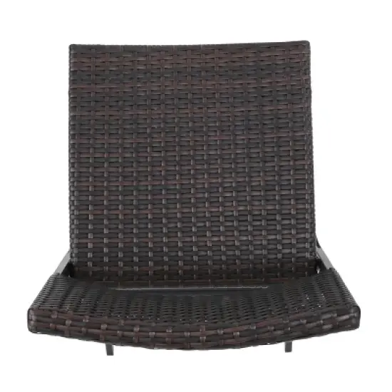 Christopher Knight Home Margarita Outdoor Wicker Folding 5 Piece Bar Set, Multibrown image {4}