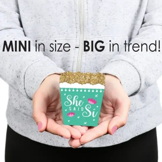 Big Dot of Happiness Final Fiesta - Party Mini Favor Boxes - Last Fiesta Bachelorette Party Treat Candy Boxes - Set of 12 image {3}