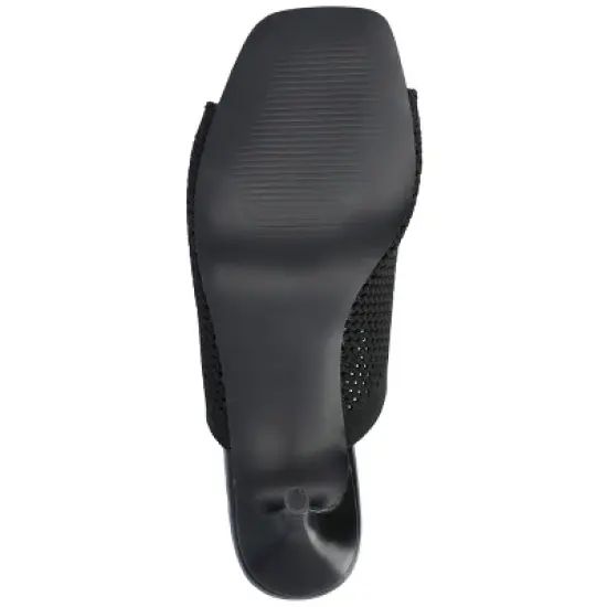 Journee Collection Womens Leighton Soft Knit Slip On Open Toe Pumps image {4}