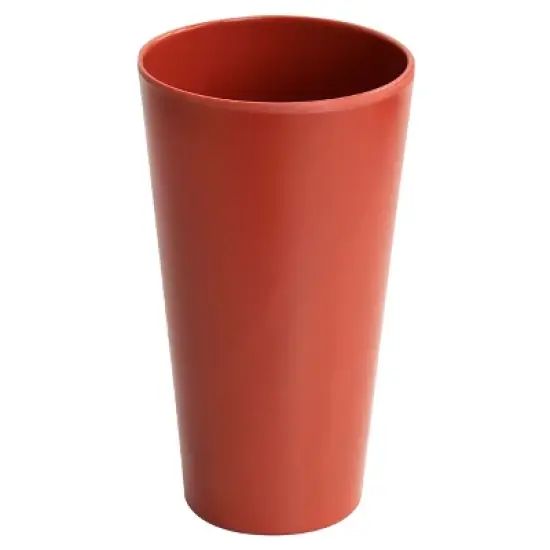 Gibson Home Grayson Melamine 12 Piece Square Dinnerware Set in Orange image {2}