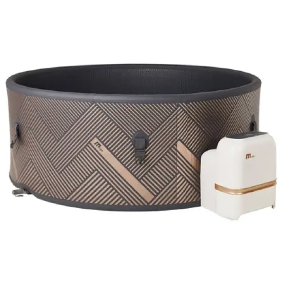 MSpa Mono Round DWF Bubble Spa with Thermal Cover 245 Gal 138 Electric 110 Volt AC Inflatable Hot Tub image {1}