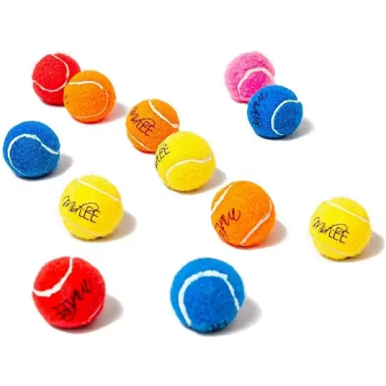 Midlee Mini Dog Tennis Balls Assorted Colors with Squeaker- 25 Pack image {2}