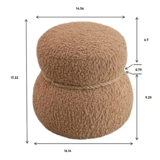 Maliang Ottomans, Snowman Stool, Greig Plush Cushion, Suitable For Any Space image {2}