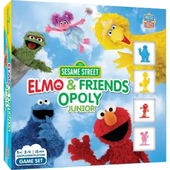 MasterPieces Kids & Family Board Games Sesame Street Elmo & Friends Opoly Junior image {1}