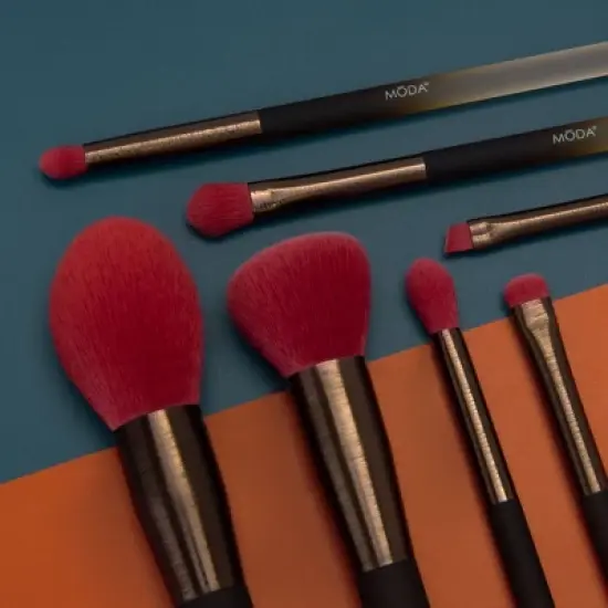 MODA Brush Earthy Elegance Face Makeup Brush Set- 7pc image {2}