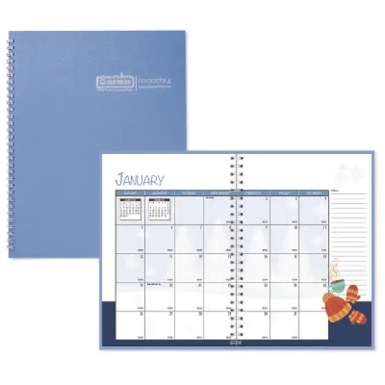 Seasonal Monthly Planner, Illustrated Seasons Artwork, 10 x 7, Light Blue Cover, 12-Month (Jan to Dec): 2026 image {7}
