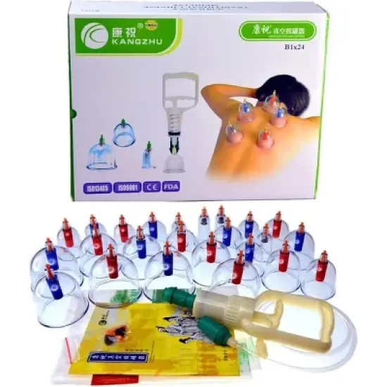 Kangzhu 24-Cup Biomagnetic Chinese Cupping Therapy Set, Multicolored image {9}