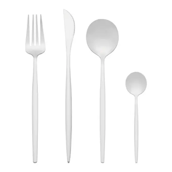REGALWOVEN 20 Pcs Stainless Steel Mirror Polished Comfortable Handle Serving Sets image {6}