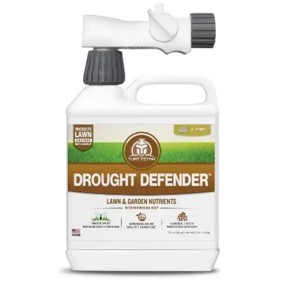 Turf Titan Drought Defender Hose End - Shields Heat and Nutrient Rich Plant Food - Ideal Summer Soil Liquid Fertilizer - 6,000 Sq Ft (32 oz) image {8}