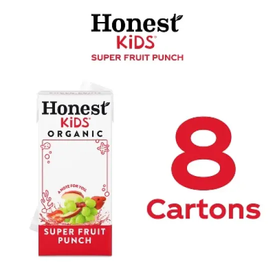 Honest Kids Organic Fruit Punch Juice Drink - 8pk/6 fl oz Boxes image {3}