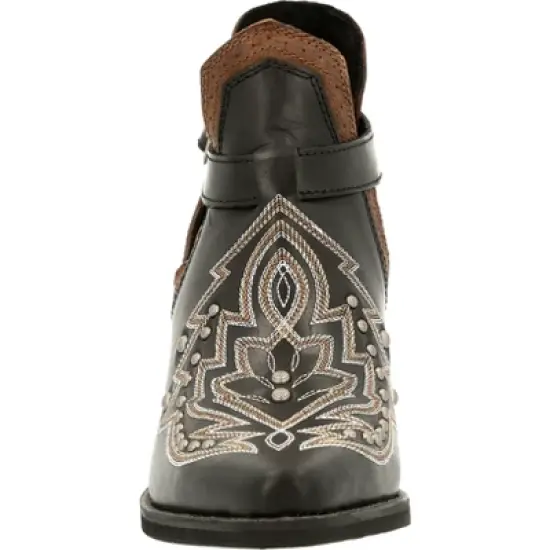 Women's Durango Studded Western Fashion Bootie, DRD0403, Black image {2}