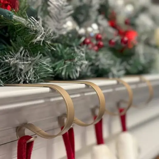 Original MantleClip Stocking Holders 4pk Champagne image {1}