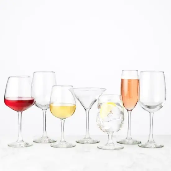Libbey Vina Diamond Balloon Wine Glasses, 18.25 ounce, Set of 12 image {3}