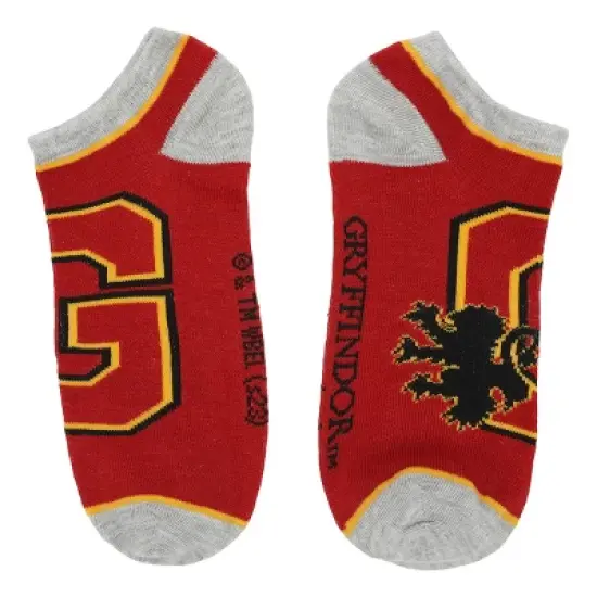 Harry Potter Gryffindor Lion Mascot 5-Pair Women's Ankle Socks image {2}