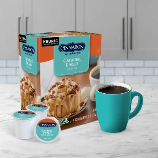 Cinnabon Caramel Pecan Medium Roast Coffee Keurig - K-Cup Pods 24ct image {3}