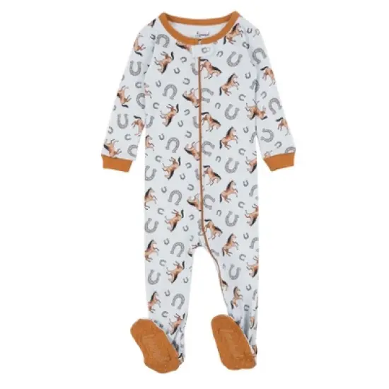 Leveret Footed Sleeper Cotton Boys Pajamas image {12}