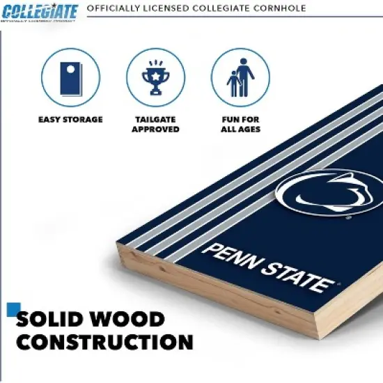 NCAA Penn State Nittany Lions 2'x3' Wood Cornhole Set image {2}