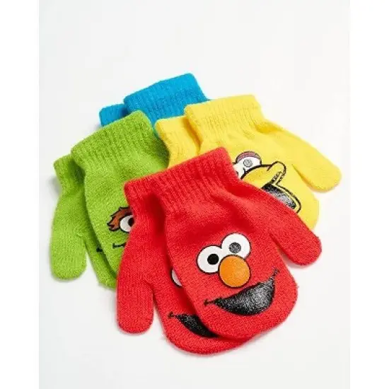 Sesame Street Boys Mitten Set &ndash; Elmo, Cookie Monster, Big Bird, Oscar, Toddlers Age 2-4 image {3}