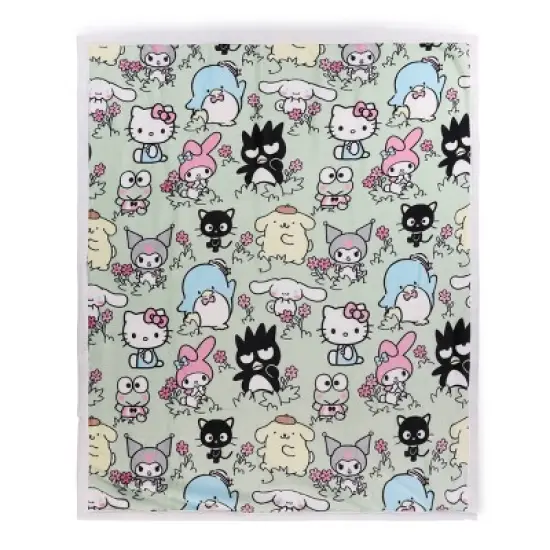 50"x60" Hello Kitty Faux Shearling Throw Blanket image {5}