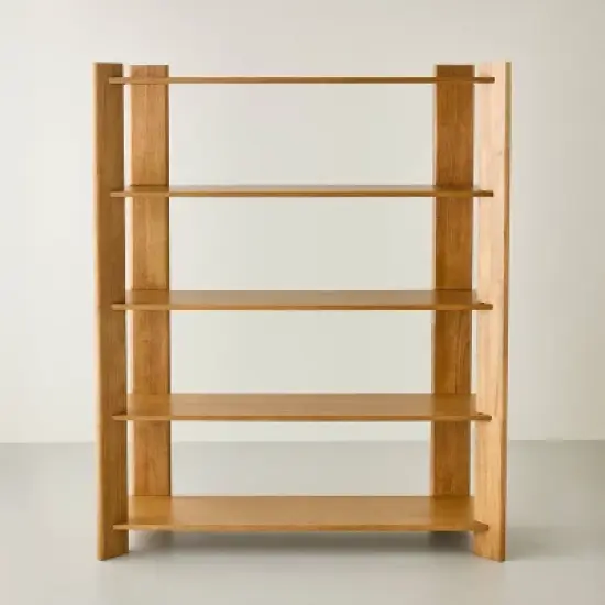 Natural Wood Bookcase - Hearth & Hand&trade; with Magnolia image {2}