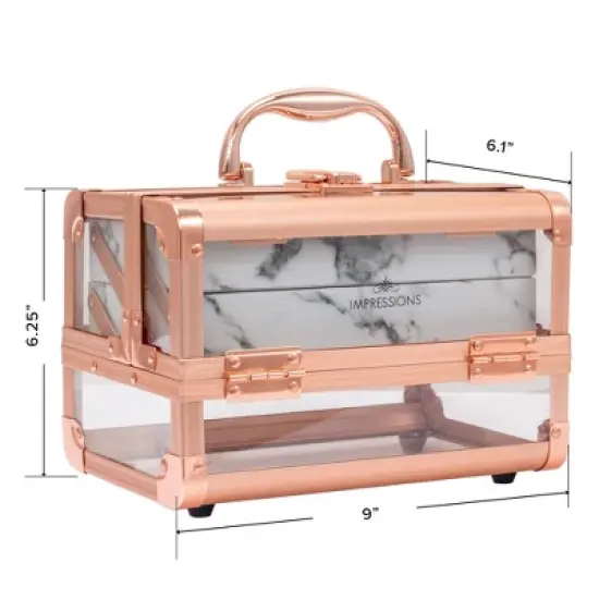 Impressions Vanity Savvy Lux Makeup Travel Case with Mirror image {2}