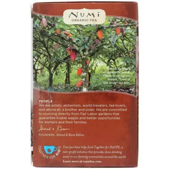 Numi Organic Herbal Chocolate Rooibos Tea - Case of 6/16 Bags image {2}