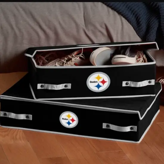 NFL Franklin Sports Pittsburgh Steelers Under The Bed Storage Bins - Large image {2}