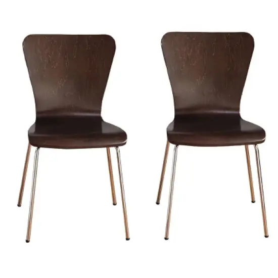 Set of 2 Pisa Modern Bentwood Dining Chairs - Buylateral image {6}