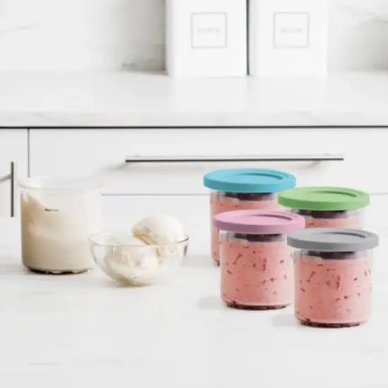 Ninja 4pc CREAMi Pints and Lids XSKPLD4BCD image {3}