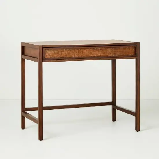 Wood & Cane Transitional Writing Desk - Hearth & Hand&trade; with Magnolia image {9}