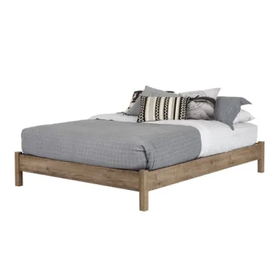 Munich Platform Bed Weathered Oak - South Shore image {5}