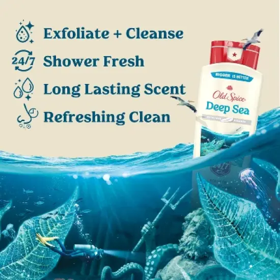 Old Spice Men's Deep Cleanse Body Wash - Deep Sea Minerals -18 fl oz image {2}