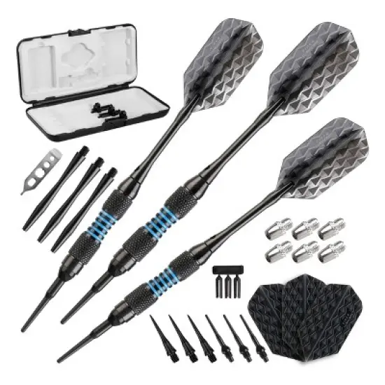 Viper Bobcat Adjustable Weight Conversion Dart Set 16-19 Grams, Black Rings image {3}