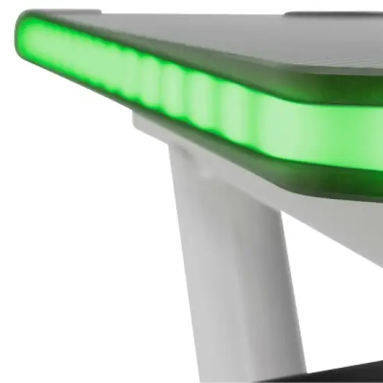 Icon PC Gaming Desk with Built-in Charging Station and LED Lights Black - SD Gaming image {13}