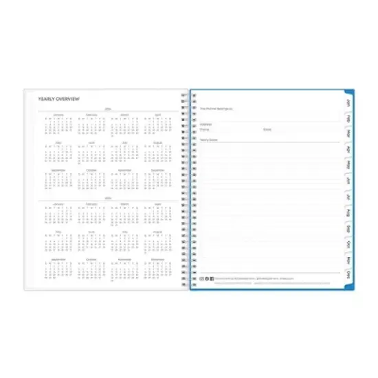 Blue Sky 2024 Planner 8.5"x11" Weekly/Monthly Frosted Cover Whitney Cool image {7}