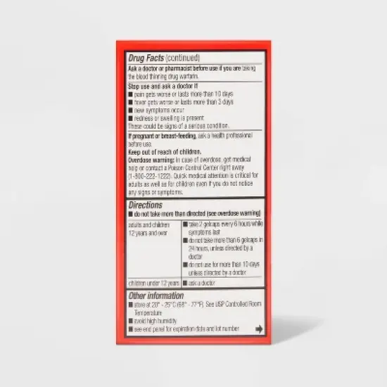 Acetaminophen Extra Strength Pain Reliever + Fever Reducer Quick Release Gelcaps - up&up&trade; image {2}