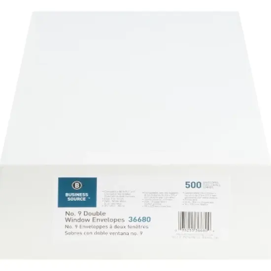 Business Source Double Window Invoice Envelopes White image {5}
