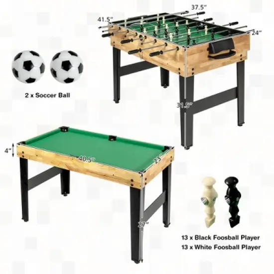 Costway 10-in-1 Combo Game Table Set, Multi Game Table for Home, Game Room image {8}