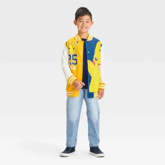 Boys' Pokemon Pikachu Varsity Jacket - Yellow image {2}