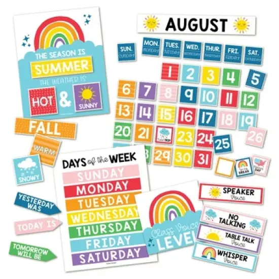 Hadley Designs Rainbow Circle Time Bulletin Board Calendar for Classroom image {7}