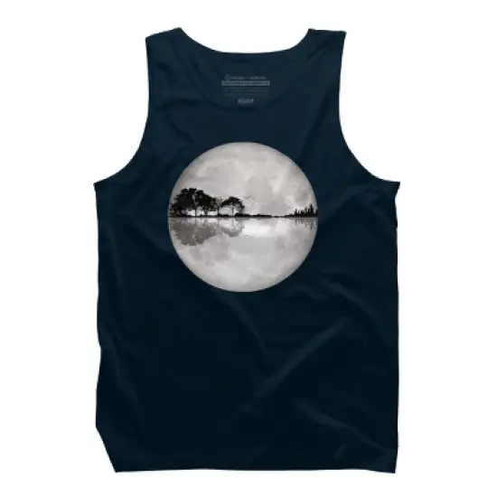 Men's Design By Humans Moonlight Nature Guitar II By Maryedenoa Tank Top image {7}