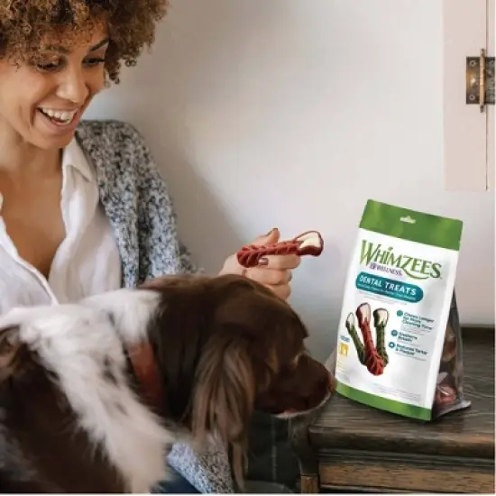 WHIMZEES by Wellness Medium Value Bag Dental Chew Dog Treat with Vegetable Flavor - 12.7oz image {3}
