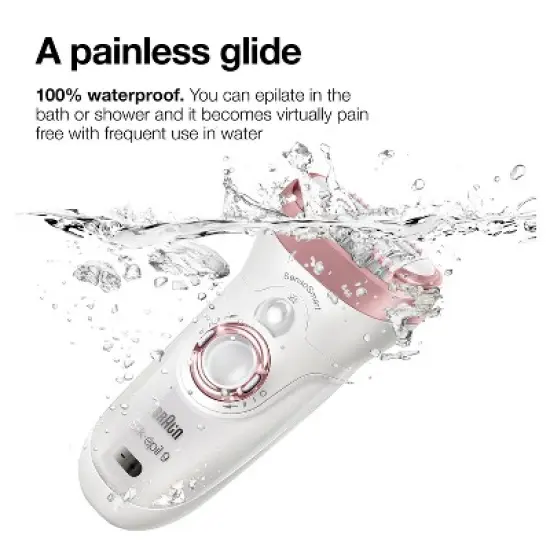Braun Silk-epil 9-720 2-in-1 Women's Cordless Wet & Dry Epilator + Bikini Trimmer + 2 Extra Accessories image {6}