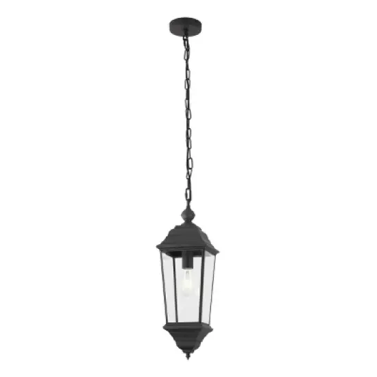 Teri 7" Outdoor Pendant - PLT4083 - Black - Safavieh image {1}