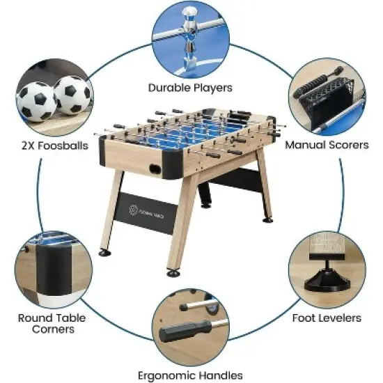 54 Inch Foosball Table, Soccer Table Game for Kids and Adults, Arcade Table Soccer for Home, Indoor Game Room Sport, Easy Assembly image {5}