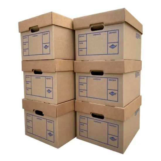 UBMOVE File Moving Boxes 200# Strength, Small, 15 x 12 x 10 Inches, 6 Pack image {10}