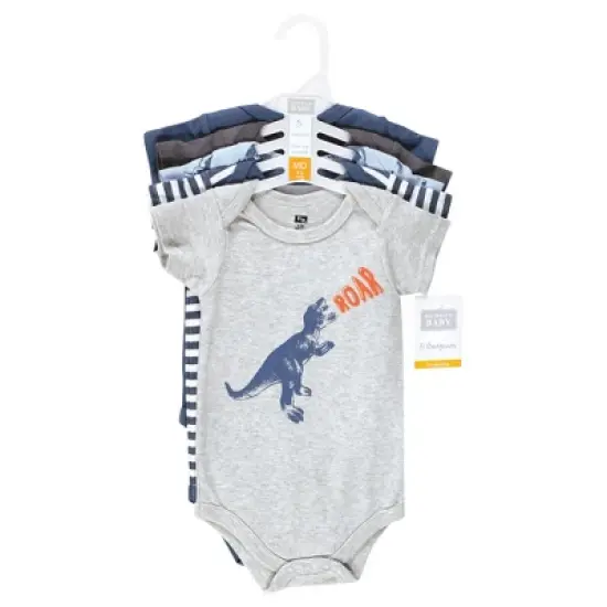 Hudson Baby Infant Boy Cotton Bodysuits, Dino Roar image {1}